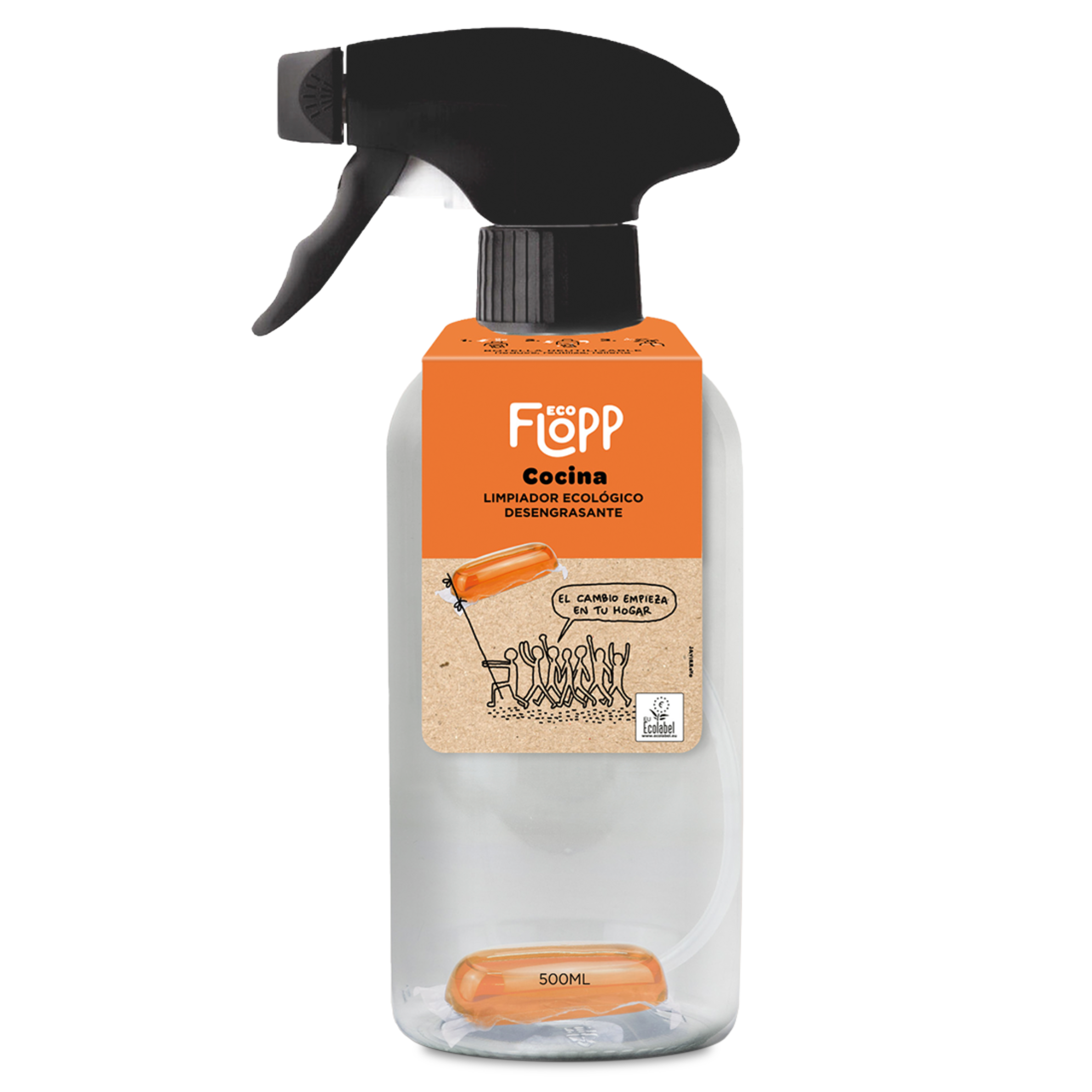 FLOPP ECO Desengrasante para Cocina - Botella + 1 Cápsula
