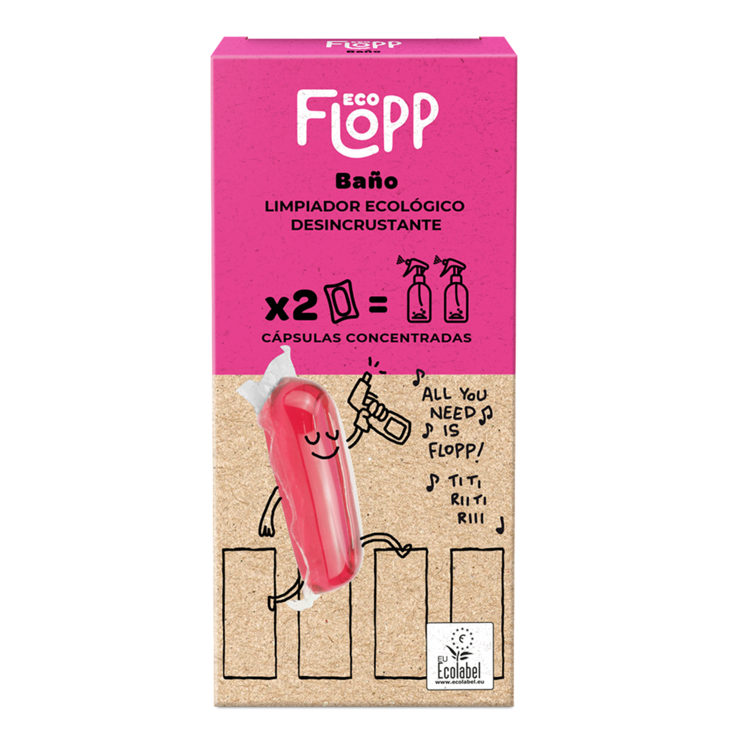 FLOPP ECO Limpiador para Baños - 2 cápsulas